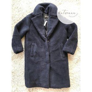 Madewell (Re)sourced Sherpa Teddy Coat in Dark Nightfall